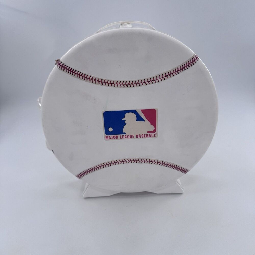 Skilcraft Vintage 1980s MLB Baseball Shaped Card Holder Carry Case Storage